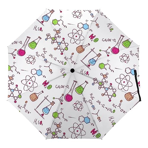 Uv Faltender Regenschirm Chemie Automatik Schirm Umbrella Taschenschirm Sonnenschutz Regenschirm von Generic