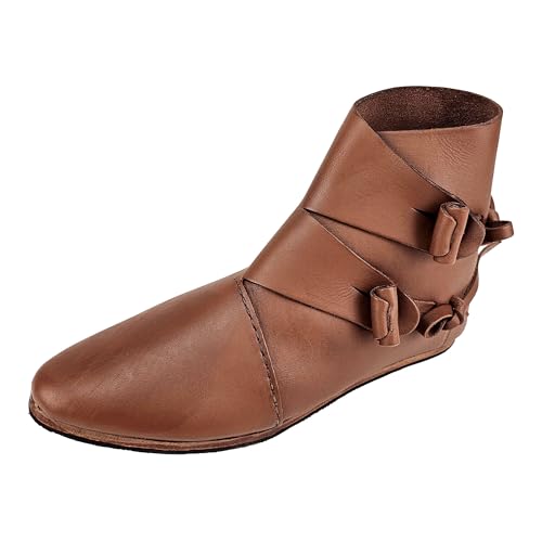 Vehi Mercatus Wikinger Schuhe Jorvik Dunkelbraun mit Gummisohle 42 von Generic
