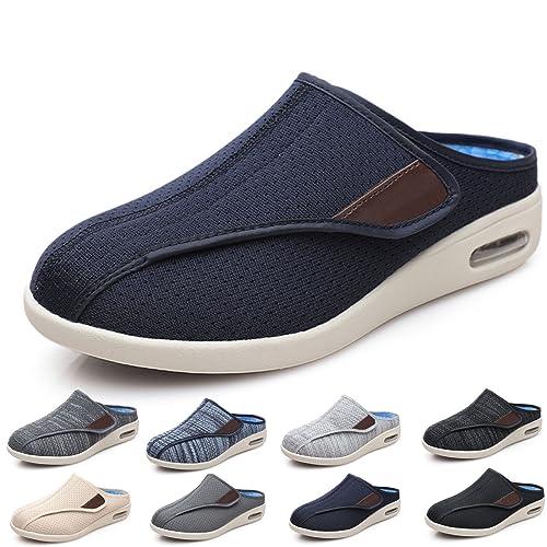 Verbandsschuhe Damen Herren Extra WeitOrthopädische Diabetiker Hausschuhe Verbandsschuhem Extra Weit Herren Therapieschuhe Slipper für Geschwollene Füße EU 43(28cm/11in) von Generic