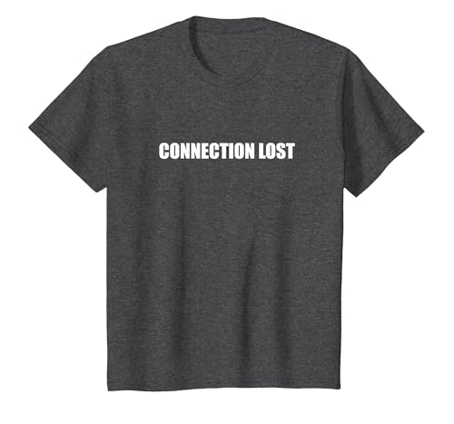 Verbindung verloren T-Shirt, Kinder, Anthrazit Meliert, 92 von Generic