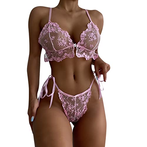 Verführerische Reizvoll Babydoll Damen Sexy Nachtwäsche Nachtwäsche Sexy Damen Push Up BH + Panty Sexy Dessous Damen Für Sex Sexy Reizwäsche Spitze Bodysuit Damen Unterwäsche Lingerie von Generic