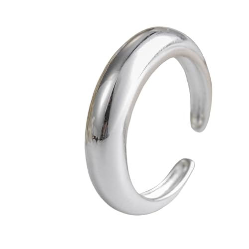 Vergoldeter, polierter Kupferring für Damen, minimalistischer, trendiger Schmuck von Generic