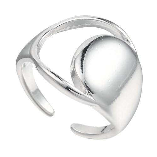 Vergoldeter, verstellbarer geometrischer Kupferring für Frauen, einzigartiges, poliertes Design, handgefertigter Schmuck von Generic