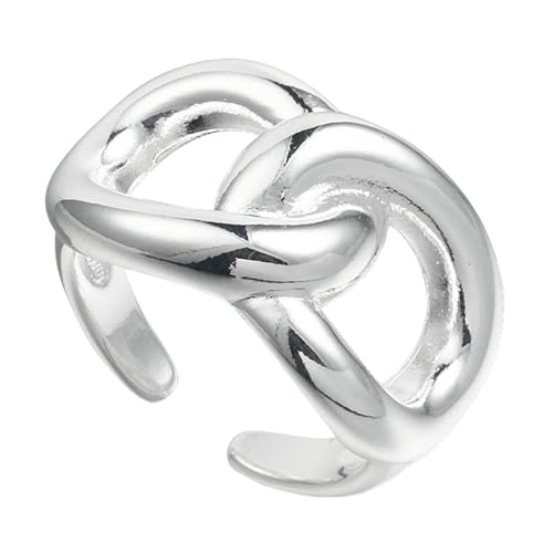 Vergoldeter Kupferring mit Knotendesign für Damen, verstellbar, minimalistischer Schmuck von Generic