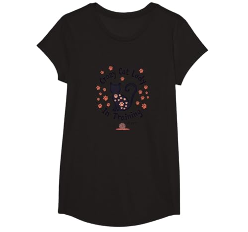 Verrückte Katzendame im Training Meow T-Shirt, Girls, Schwarz, XS Verrückte Katzendame im Training Meow T-Shirt, Girls, Schwarz, XS von Generic
