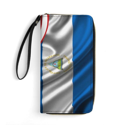 Verschluss Geldbörsen Amerika-Flagge Und Nicaragua-Flagge Leder Geldbörse Kreative Handtaschen Retro Tragbare Brieftasche Für Frauen, Mädchen, Kinder von Generic