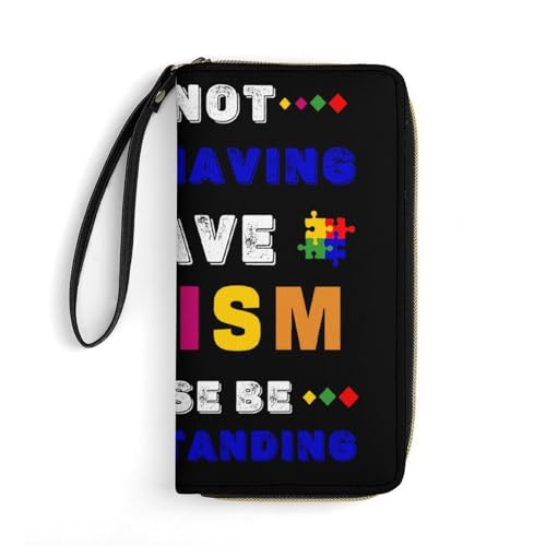 Verschluss Geldbörsen Ich Benehme Mich Nicht Schlecht, Ich Habe Autismus. Bitte Portemonnaie Printmotiv Kartenetui Nette Handtaschen Für Freund, Kinder, Lehrer von Generic