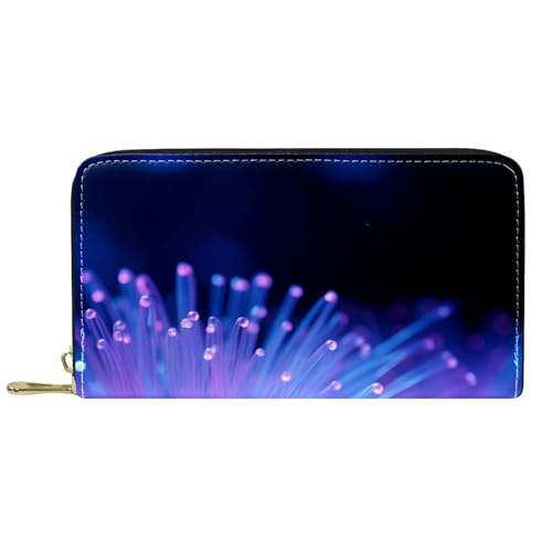 Verschluss Geldbörsen Lila Lichtlinien Reißverschluss Geldbörse Niedliche Leder Geldbörse Retro Handtaschen Für Tochter, Mädchen, Mutter von Generic