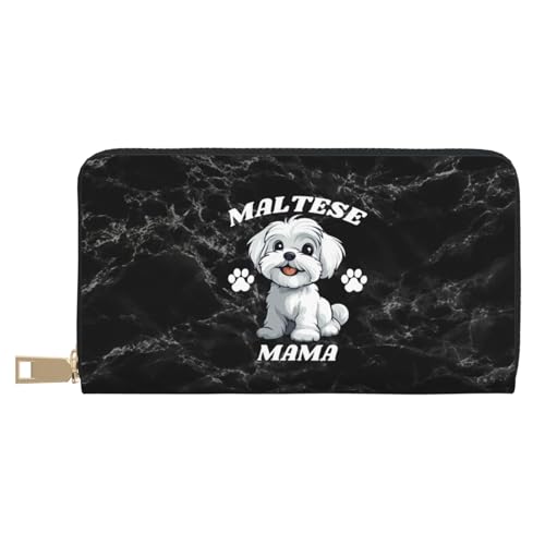 Verschluss Geldbörsen Malteser Mama Malteser Hundemama Handtaschen Kreative Portemonnaie Tragbare Portmonee Für Freundin, Freund, Kinder von Generic
