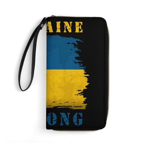 Verschluss Geldbörsen Ukrainer Stark Geldbeute Vintage Brieftasche Printmotiv Reißverschluss Geldbörse Für Frauen, Mädchen, Tochter von Generic