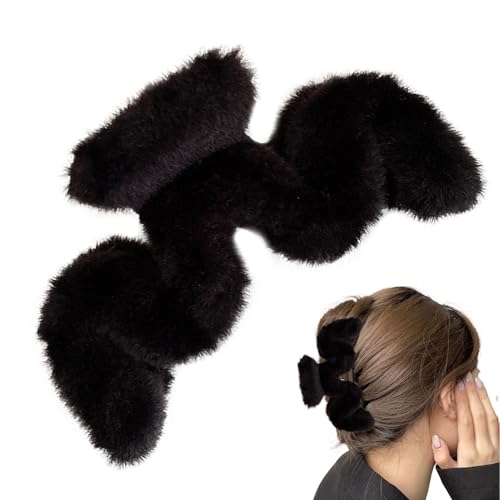 Verschwommene Haarkrallen | Plüsch-Klauen-Clips, große Haarspangen für lange und dicke Haare, Accessoires für Frauen und Mädchen, schöne Haarklammern von Generic