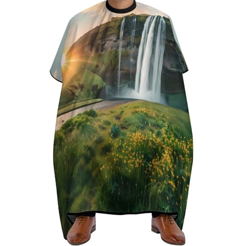 Verstellbar Friseure Kleid, Wunderschöner Sonnenuntergangswasserfall, Haarschneide Umhang Polyester Haar Schneideumhang für Haarstyling Haarschnitt Männer Verstellbar Friseure Kleid, Wunderschöner Sonnenuntergangswasserfall, Haarschneide Umhang Polyester Haar Schneideumhang für Haarstyling Haarschnitt Männer von Generic