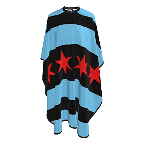 Verstellbar Friseurumhang, Sterne Flagge Blau Weiß Streifen, Salon Umhang Polyester Barber Cape für Haarstyling Erwachsene Männer von Generic