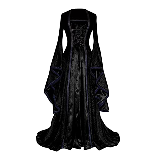 Viktorianisches Kleid Renaissance Kostüm Frauen Gothic Hexenkleid Mit Trompetenärmel Renaissance Mittelalter Kleid Kleidung Halloween Kostüm Damen Hexe Wikinger Kleidung Damen Viktorianisches Kleid Renaissance Kostüm Frauen Gothic Hexenkleid Mit Trompetenärmel Renaissance Mittelalter Kleid Kleidung Halloween Kostüm Damen Hexe Wikinger Kleidung Damen von Generic