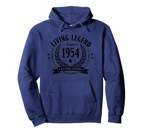 Vintage 1954 Living Legend Established Herren Bekleidung Pullover Hoodie, Unisex für Erwachsene, Marineblau, XL von Generic