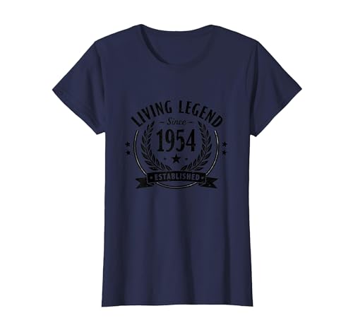 Vintage 1954 Living Legend Established Herren Bekleidung T-Shirt, Damen, Marineblau, XS Vintage 1954 Living Legend Established Herren Bekleidung T-Shirt, Damen, Marineblau, XS von Generic