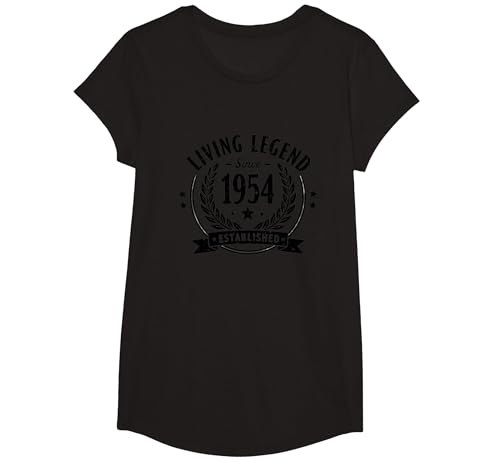 Vintage 1954 Living Legend Established Herren Bekleidung T-Shirt, Girls, Schwarz, XS Vintage 1954 Living Legend Established Herren Bekleidung T-Shirt, Girls, Schwarz, XS von Generic