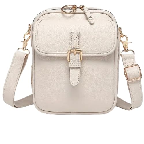 Vintage Anti-Diebstahl Damen-Umhängetasche aus PU-Leder – Verstellbare Schultertasche mit 10 Kartenfächern, Kleine Messenger Bag für Alltag & Reisen (A) von Generic