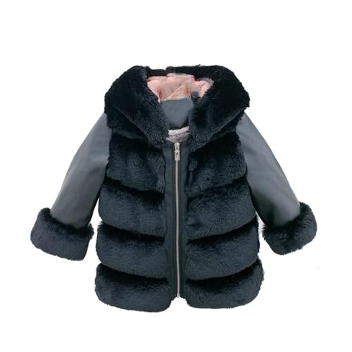 Vintage Fashion Kinder Mädchen Mantel Winter Winddicht verdicken Mantel Jacke Kind warme Oberbekleidung Kittel Für Kinder (Black, 4-5 Years) von Generic