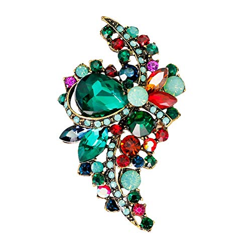 Vintage Frauen 's Glänzende Strass Broschen Schal Schal Clip Teil Schmuck Geschenk Hohe Qualität von Generic