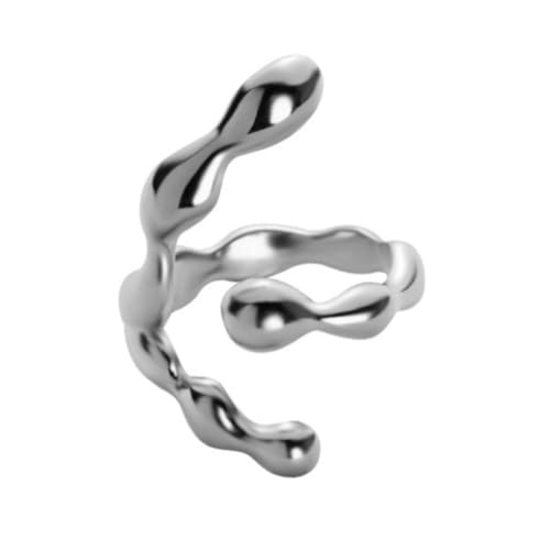 Vintage Geometrische Stapelringe Kupfer Verstellbarer Schmuck für Frauen Minimalistisches Zubehör von Generic