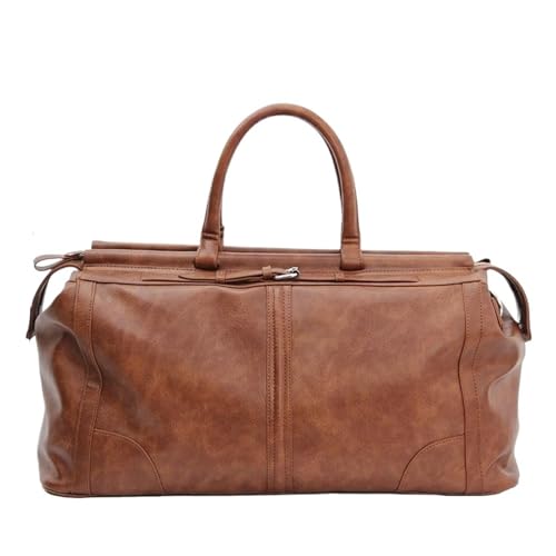 Vintage-Mode Herren Handtasche Reisetasche Messenger Bag große Kapazität Gepäcktasche(Brown) von Generic
