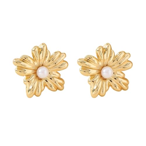 Vintage-Ohrstecker aus Edelstahl mit Tropfen-/Stern-/Blumen-/Schmetterlings-/Korallenmotiv für Damen, Modeschmuck von Generic