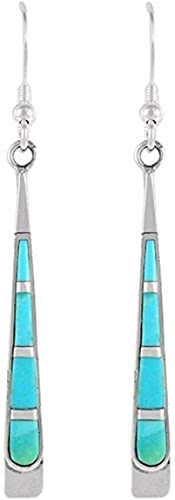 Vintage Opal Türkis Hoop Ohrhänger Fahsion Charme Exquisite Elegante Ohrhänger Schmuck Zubehör Geschenk für Frauen Mädchen von Generic