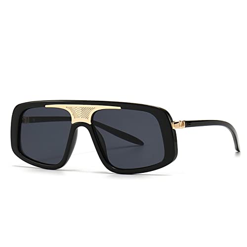 Vintage-Sonnenbrille für Herren, quadratisch, gestreift, Sonnenbrille, Damen, Farbverlauf, Uv400 Generic656 von Generic