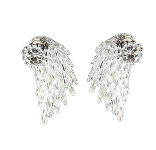 Vintage Stereo Angel Wings Stud Ohrringe Damen Temperament Zubehör Schmuck Gold, 31 x 16 mm von Generic