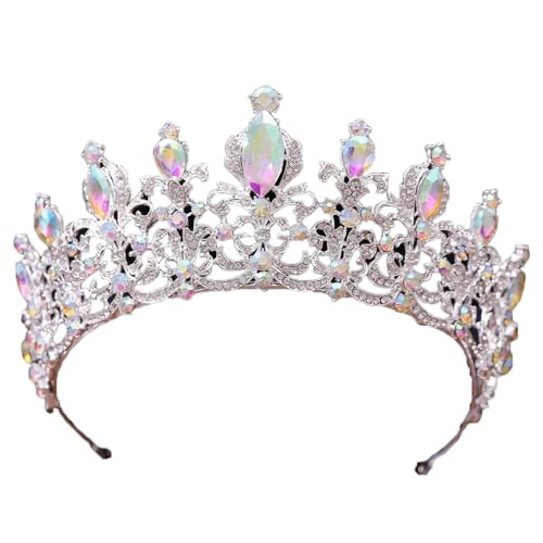 Vintage Strass Hochzeit Haarschmuck Damen Mädchen Prinzessin Braut Tiara und Kronen Silber 3 von Generic