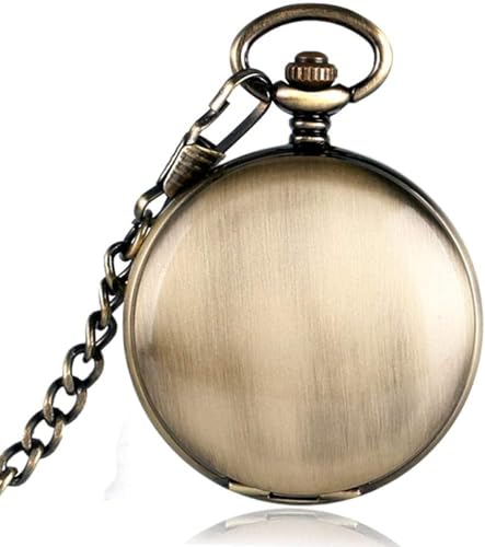 Vintage einfache Glatte Taschenuhr Kette Steampunk römische Zahlen mechanische selbstaufziehende Uhr Männer Frauen Geschenk von Generic