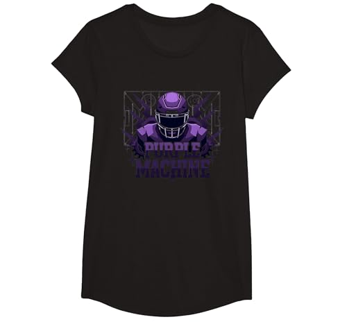 Violette Fußballmaschine | Gridiron Warrior Graphic T-Shirt, Girls, Schwarz, XS von Generic