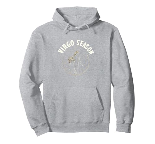 Virgo Season Himmlisches Sternzeichen Kunst für Männer Pullover Hoodie, Unisex für Erwachsene, Grau Meliert, S von Generic