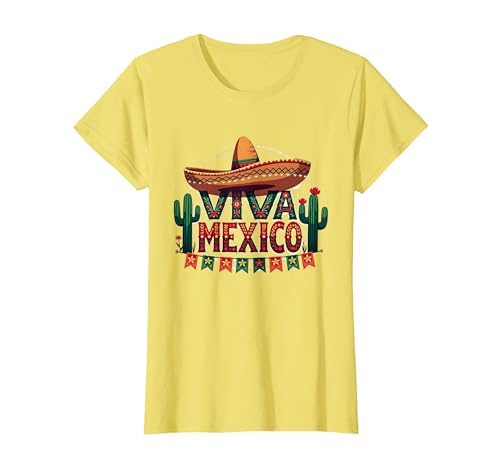 Viva Mexico Sombrero Kaktus Fiesta Mexikaner für Herren T-Shirt, Damen, Gelb, XS Viva Mexico Sombrero Kaktus Fiesta Mexikaner für Herren T-Shirt, Damen, Gelb, XS von Generic