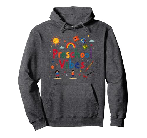 Vorschulstimmung: Buntes Lernabenteuer für Kinder Pullover Hoodie, Unisex für Erwachsene, Anthrazit Meliert, L von Generic