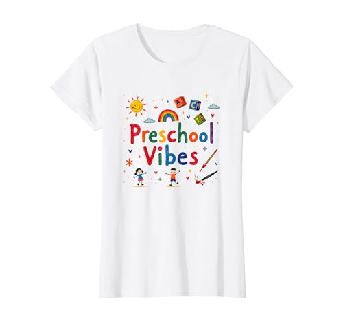 Vorschulstimmung: Buntes Lernabenteuer für Kinder T-Shirt, Damen, Weiß, XS Vorschulstimmung: Buntes Lernabenteuer für Kinder T-Shirt, Damen, Weiß, XS von Generic