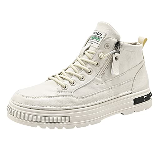 Walkingschuhe Damen mit Dämpfung Laufschuhe Herrenschuhe Kleine weiße Schuhe High Top Retro Boardschuhe Studenten Modische Turnschuhe mit dicken Sohlen Outdoor Freizeitschuhe Walkingschuhe von Generic