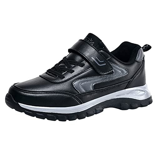 Walkingschuhe Straßenlaufschuhe Fitness Jogging Mode Männer Sportschuhe flach rutschfest wasserdicht schnüren bequem einfarbig einfachen Stil Schuhe Herren Rot von Generic