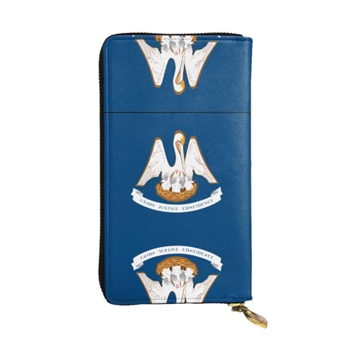Wallet Drucken Der Staatsflagge Von Louisiana Tragbare Brieftasche Kreative Leder Geldbörse Vintage Design Geldtasche Für Mutter, Mädchen, Lehrer von Generic