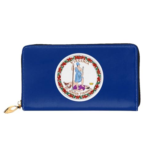 Wallet Flagge Von Virginia Reißverschluss Geldbörse Kreative Brieftasche Printmotiv Kleine Münzbörse Für Frauen, Mädchen, Kinder von Generic