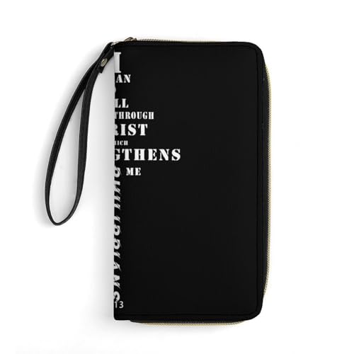 Wallet Ich Vermag Alles Durch Christus, Der Mir Kraft Gibt Handtaschen Retro Portemonnaie Lustige Brieftasche Für Freundin, Frauen, Mädchen von Generic