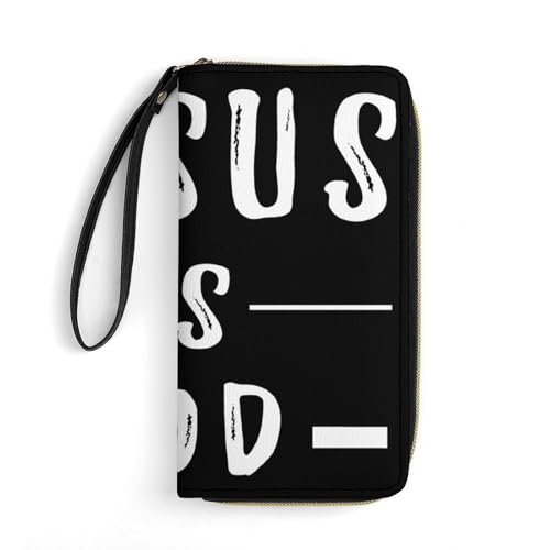 Wallet Jesus Ist Gott Tragbare Brieftasche Retro Handtaschen Lustige Verschluss Geldbörsen Für Mutter, Frauen, Tochter von Generic