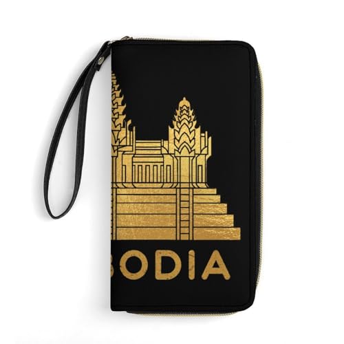 Wallet Kambodschanischer Palast 1 Geldbeute Niedliche Leder Geldbörse Tragbare Handtaschen Für Mutter, Mädchen, Frauen von Generic