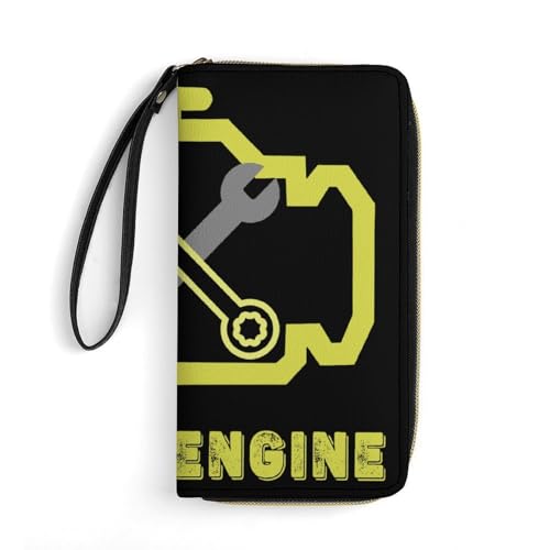 Wallet Motorkontrollleuchte Prüfen Mechaniker Autoreparatur 6 Portemonnaie Nette Tragbare Brieftasche Lustige Brieftasche Für Mädchen, Frauen, Lehrer von Generic
