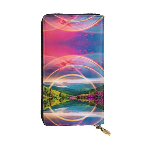 Wallet Regenbogenbrücke Drucken Leder Geldbörse Nette Brieftasche Niedliche Geldtasche Für Mädchen, Freund, Mutter von Generic
