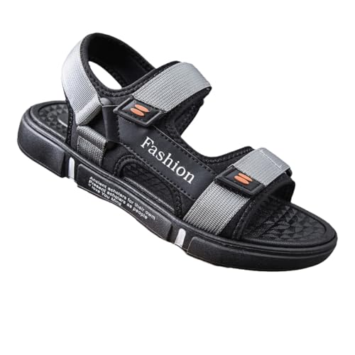 Wandernde Sandalen für Knaben Strand Sport Wandern Sommer Schuhe Atmungsaktiv Rutschfest Grau 29 EU Wandernde Sandalen für Knaben Strand Sport Wandern Sommer Schuhe Atmungsaktiv Rutschfest Grau 29 EU von Generic
