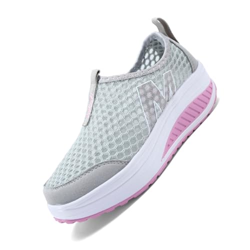 Wanderschuhe Damen Orthopädische Schuhe mit Fußgewölbeunterstützung, Bequeme, Breite Sportschuhe Mit Für Plattfüße, Fußschmerzen Damen Fitness Schuhe Knöchelhoch Sneaker Socken Schwarz Damen 40 von Generic