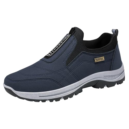 Wanderschuhe Herren Extra Breit Trekkingschuhe rutschfeste Outdoor Schuhe Leichte Atmungsaktiv Freizeitschuhe Slip On Walkingschuhe Weit Sneaker mit Fußgewölbestütze von Generic