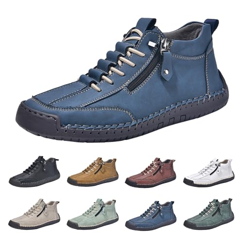 Wanderschuhe Herren Wasserdicht, Leichte Wanderstiefel Outdoor, Trekkingschuhe Atmungsaktive rutschfeste, Wanderschuhe Breite Füße Leder Stiefel, Hiking Boots Stiefeletten von Generic